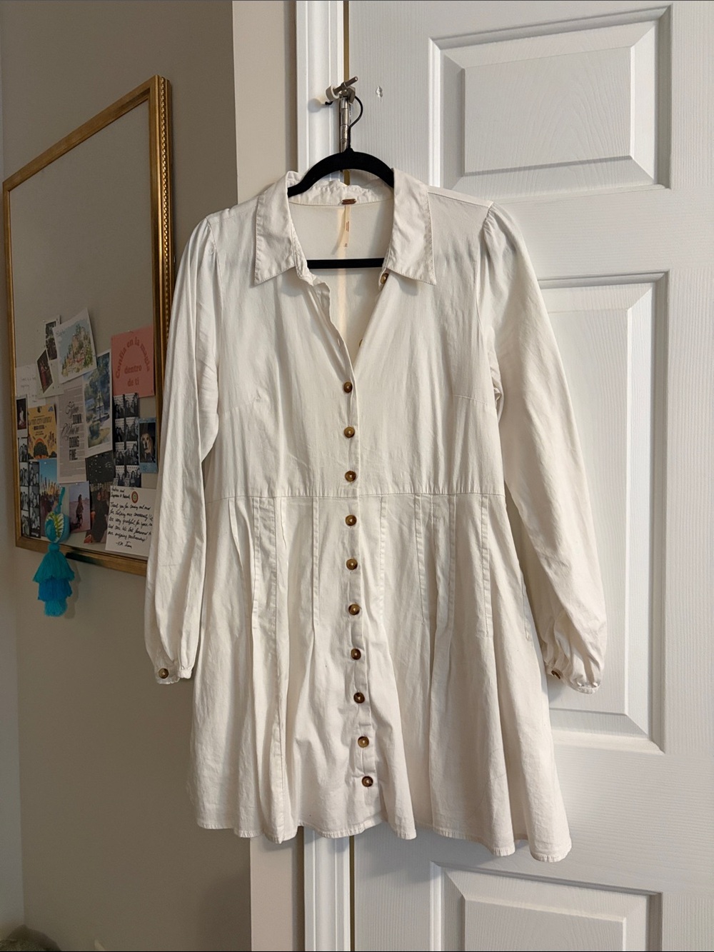 Free People Button-Front Collared Tunic Dress
